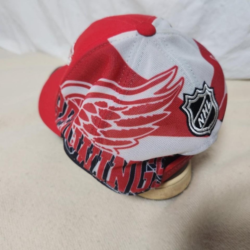 Vintage‎ Detroit Red Wings Reebok White Center Ice Draft Structured Snapback Hat - Picture 3 of 5